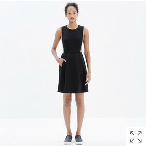 MADEWELL black shift ponte dress